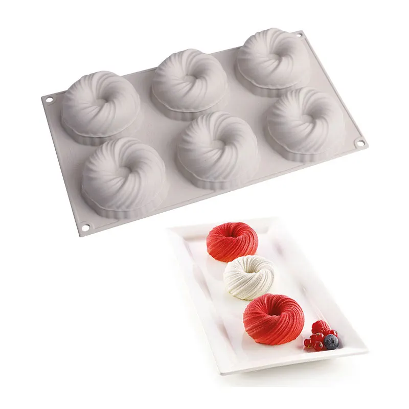 Силиконовая форма гибкая для торта Bundt с 3D технологией легко разбирается