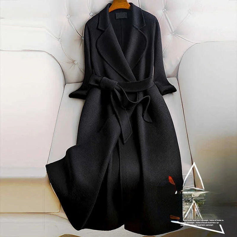 

Women Wool Fashion Blend Coats Jackets Female Long Sleeves Button Solid Autumn Winter Casual Woolen Coats Ladies Outerwear A236
