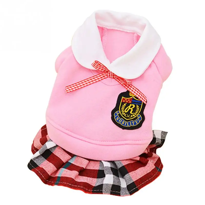 Одежда для собак Полосатое платье милая хлопковая смесь модные вечерние