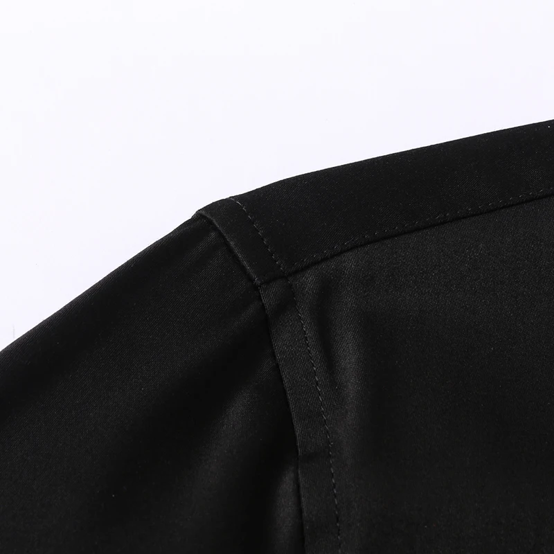 

LKSD Summer Autumn Bussiness Embroidery Men's Shirt Tops Fashion Causal Lapel Full Sleeve Loose Men Shirt Tops U14040047