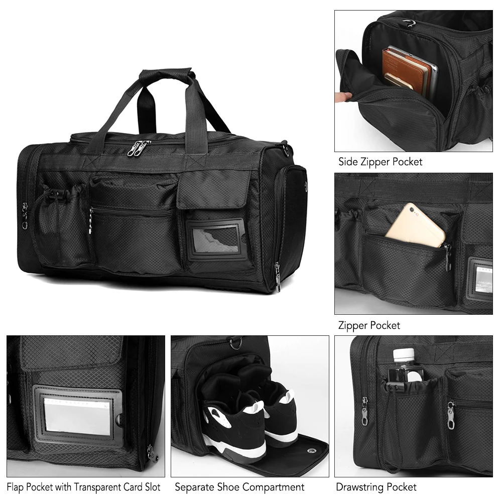 

35L Sports Gym Bag Fitness Sports Bags Men Women Unisex Duffel Bags with Shoes Compartment for Sport Business Travel Camping