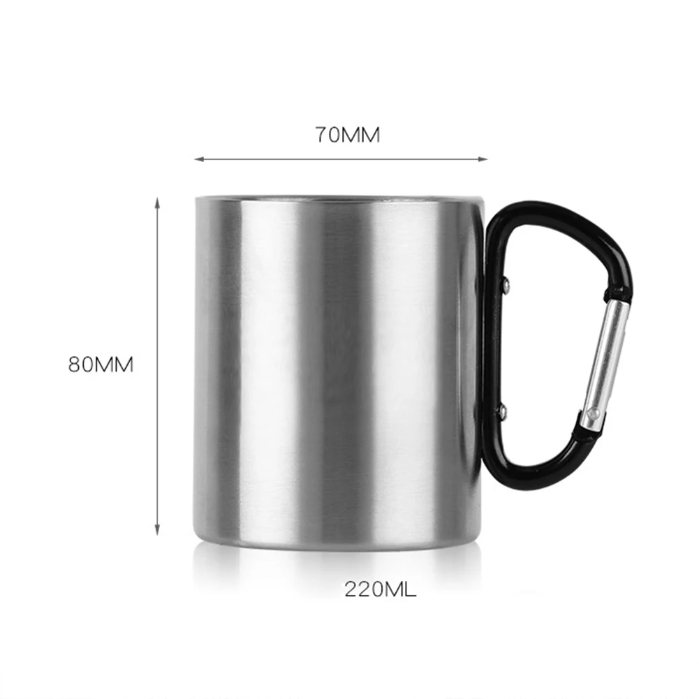 220 мл Нержавеющая сталь Кубок Отдых на природе Пеший Туризм Восхождение сумка
