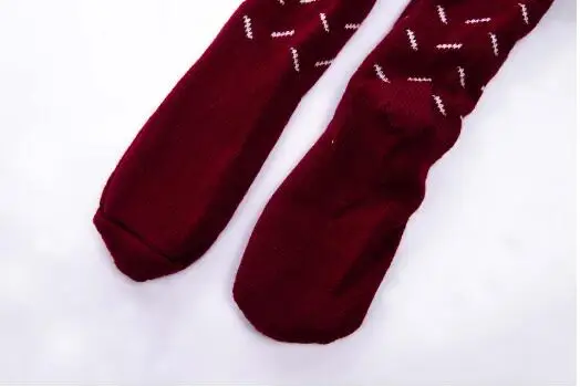 

Christmas Stockings Xmas Snowflake Elk Thigh High Stocking Warm Winter Knitting Over Knee Socks Knit Wool Stockings