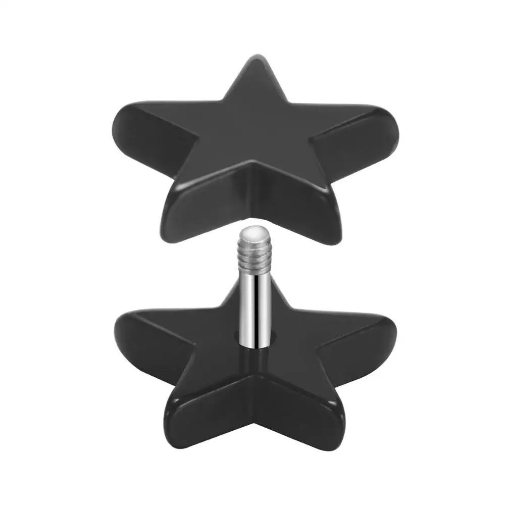 Лидер продаж пара звезд миниатюрные черные прозрачные звезды гвоздики для