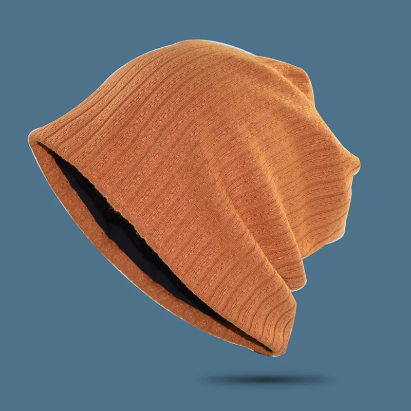 

Шапка унисекс осенне-зимняя однотонная свободная, модная уличная спортивная ветрозащитная шапка в Вертикальную Полоску