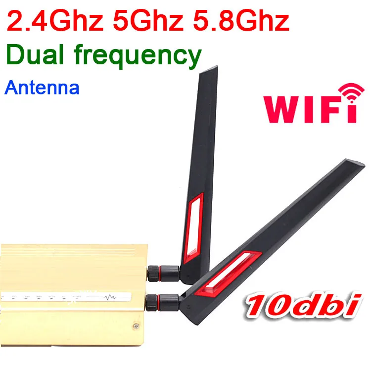 Dual frequency WIFI antenna 2.4G 5G 5.8G 10db 8Db FOR WiFi swept jammer wireless network card router Bluetooth 2.4Ghz 5GHZ | Инструменты