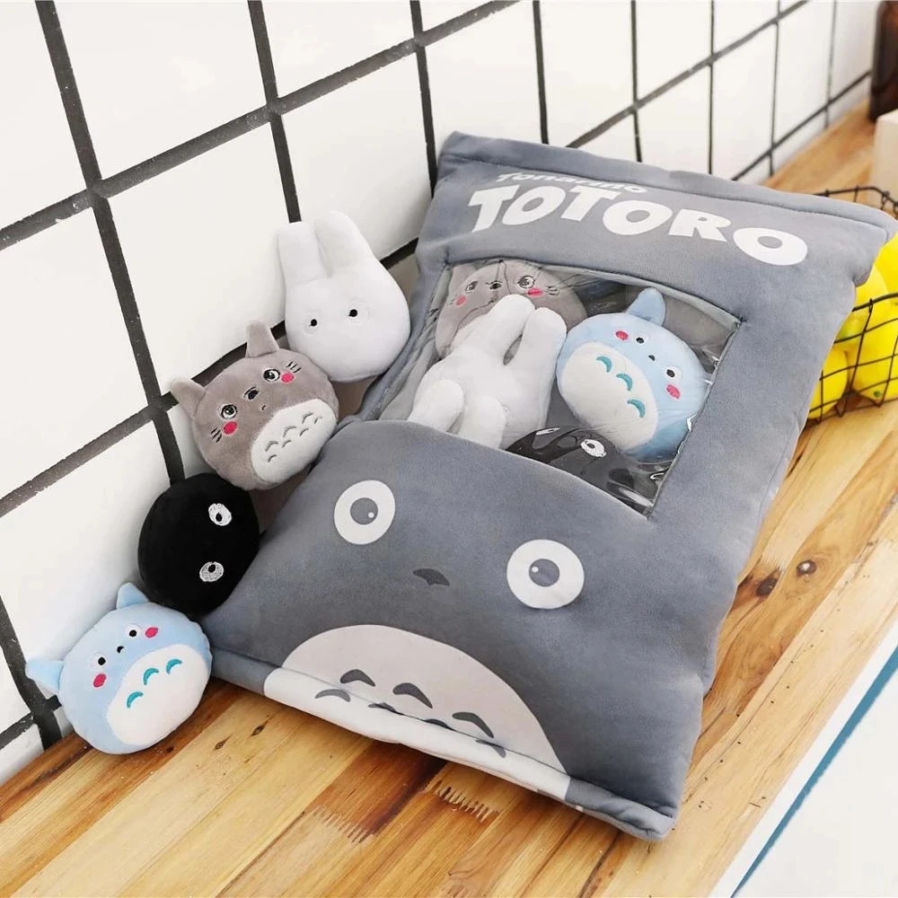 8 шт./лот 4 вида конструкций креативные плюшевые игрушки Totoro закуска Подушка куклы