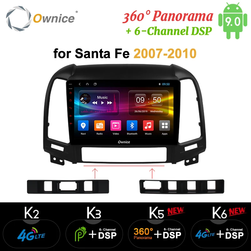 Ownice K1 K2 Octa Core Android 8,1 2 Дин радио для hyundai Santa Fe 3 IX25 Creat IX45 Автоматическая навигация gps плеер
