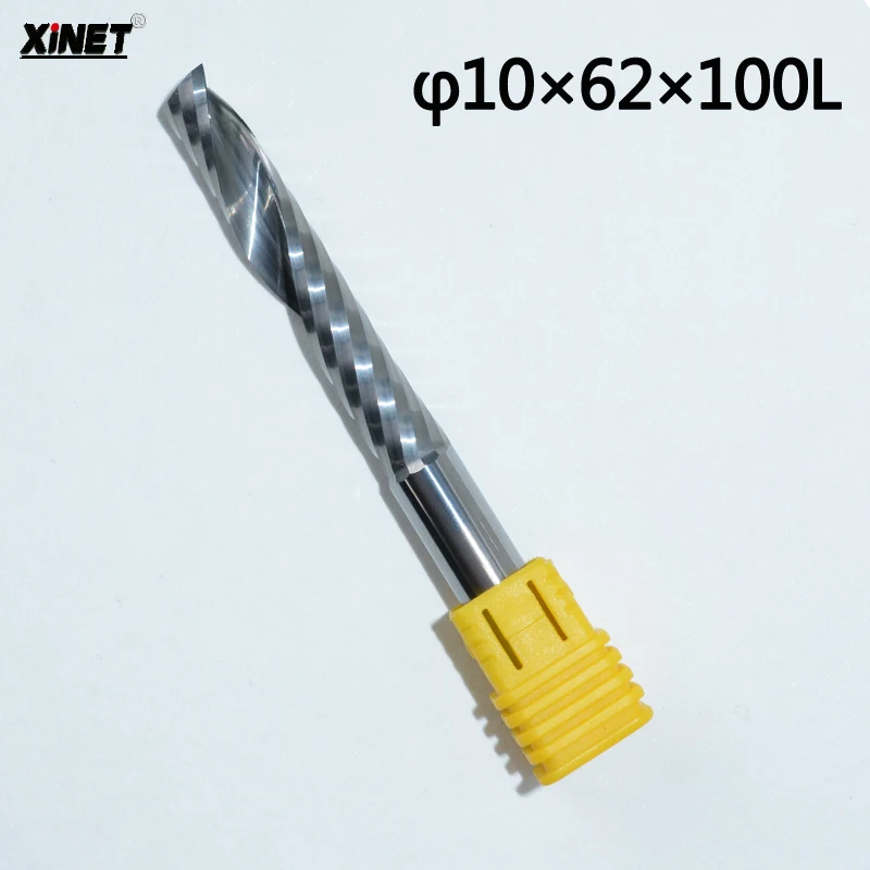 

10*62*100L 1 Flute Tungsten end milling cutter,PVC,MDF,Acrylic,Plastic