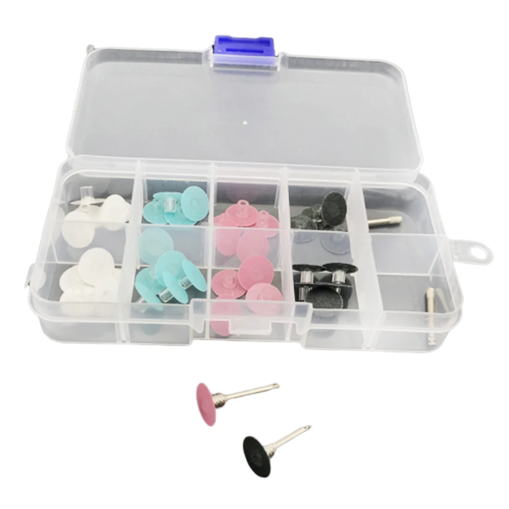 

40x Composite Finishing Polishing Stem Discs 4 Colors with Mandrel