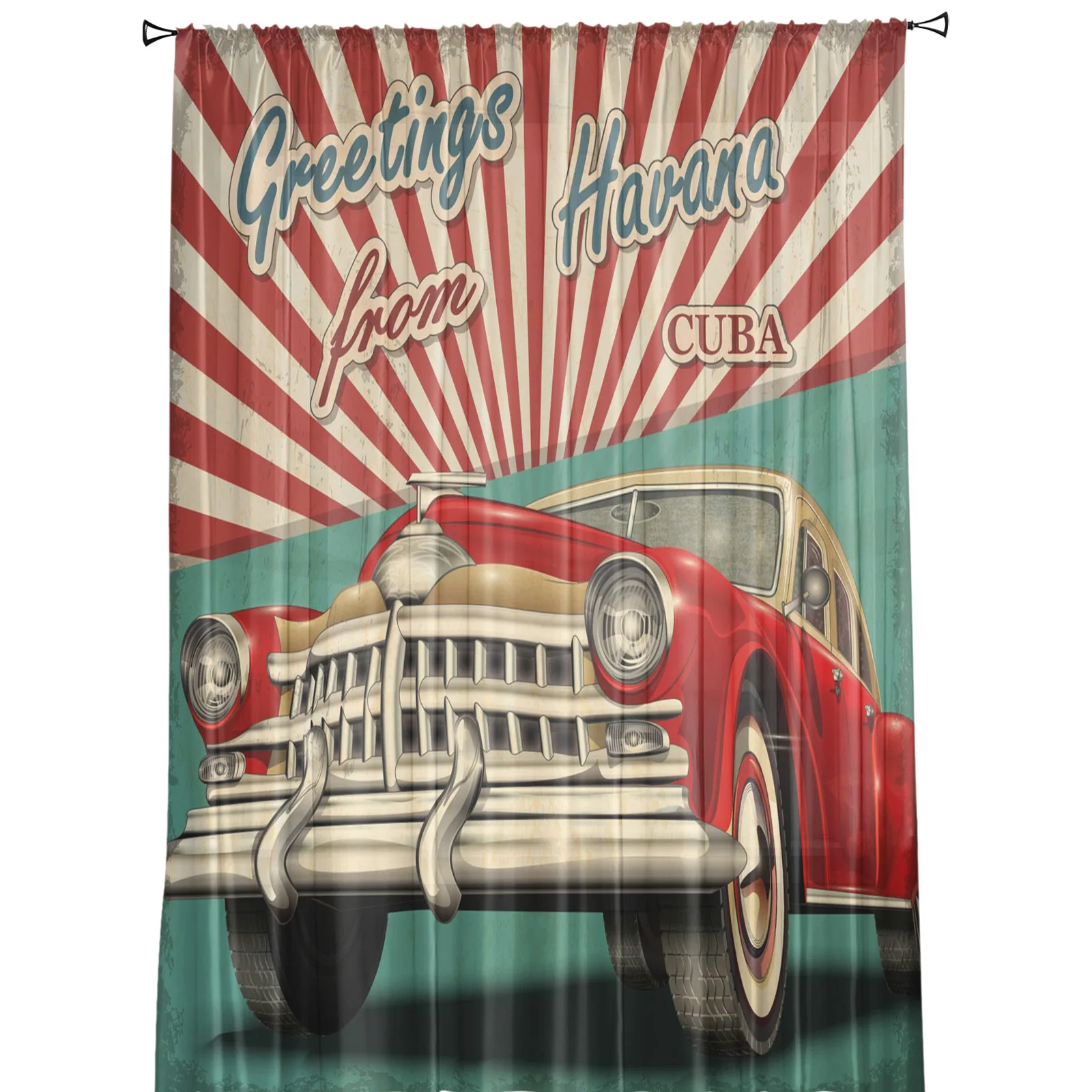 Красные автомобильные Ретро прозрачные Занавески s современные газовые