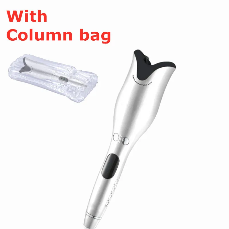 white with bag Air Spin N Curl автоматические вращающиеся пляжные волны бигуди для укладки волос роликовые керамические отрицательные ионные парикмахерские щипцы для завивки волос - Цвет: white with bag