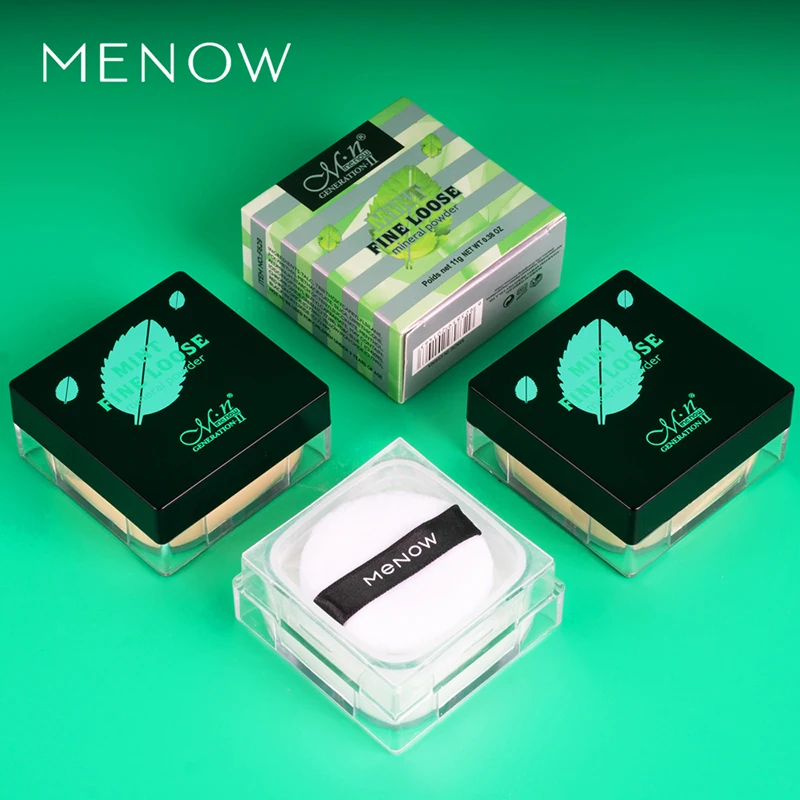 Menow мятный порошок для лица матовый свободный освежающий контроль жирности