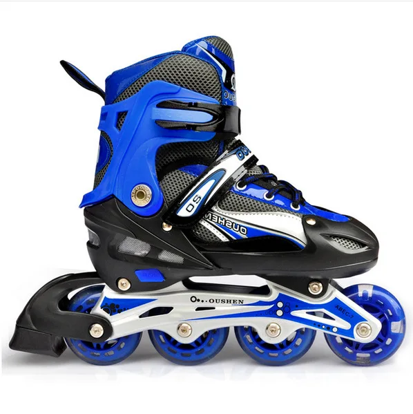 

Adult black inline roller skates street roller skates youth adjustable aluminum bracket roller skates