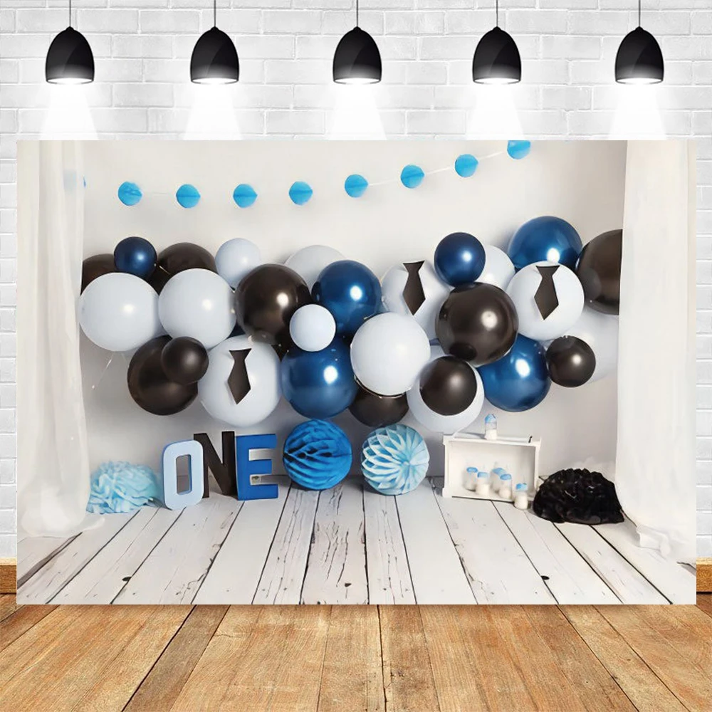 

Yeele Balloon Curtain Floor Room Baby Boy 1st Birthday Backdrop Photography Background Photo Studio Photozone Photophone Prop