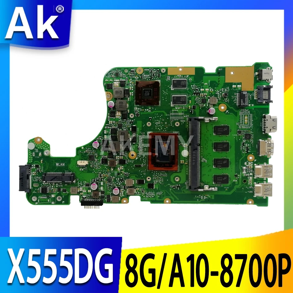 Материнская плата X555QG 8G / A10 8700P (V2G) для Asus X555DG X555D X555Y X555YI F555Y K555Y K555D A555D