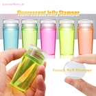 2021-флуоресцентные желеобразные легко стемперы, наконечники для переноса французского мрамора, силиконовый инструмент Printin, Гибкий Желтый стемпер для ногтей сделай сам 33*63 мм