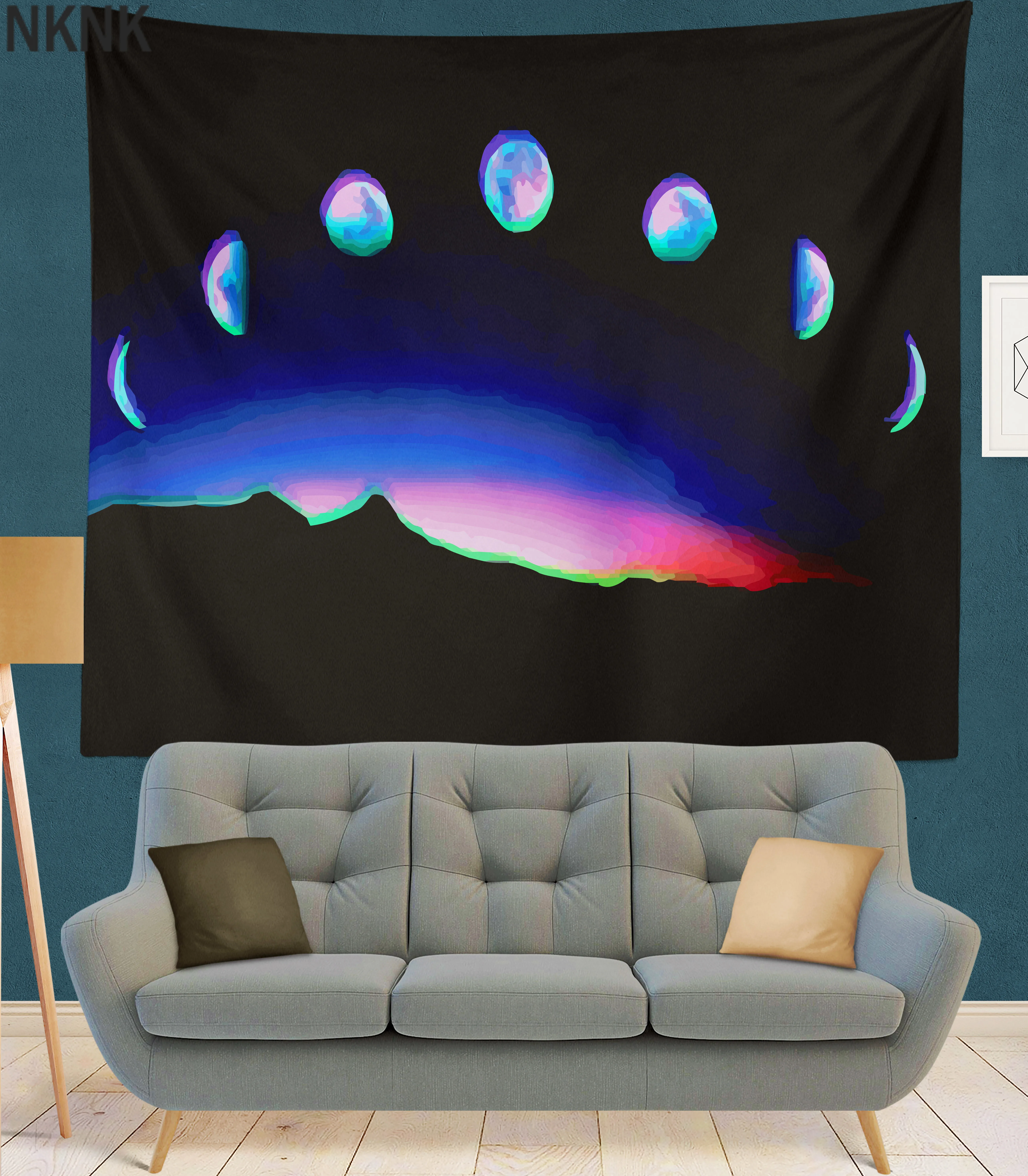 

Color Starry Moon Indian Mandala Tapestry Wall Hanging Bohemian Psychedelic Tapiz Witchcraft