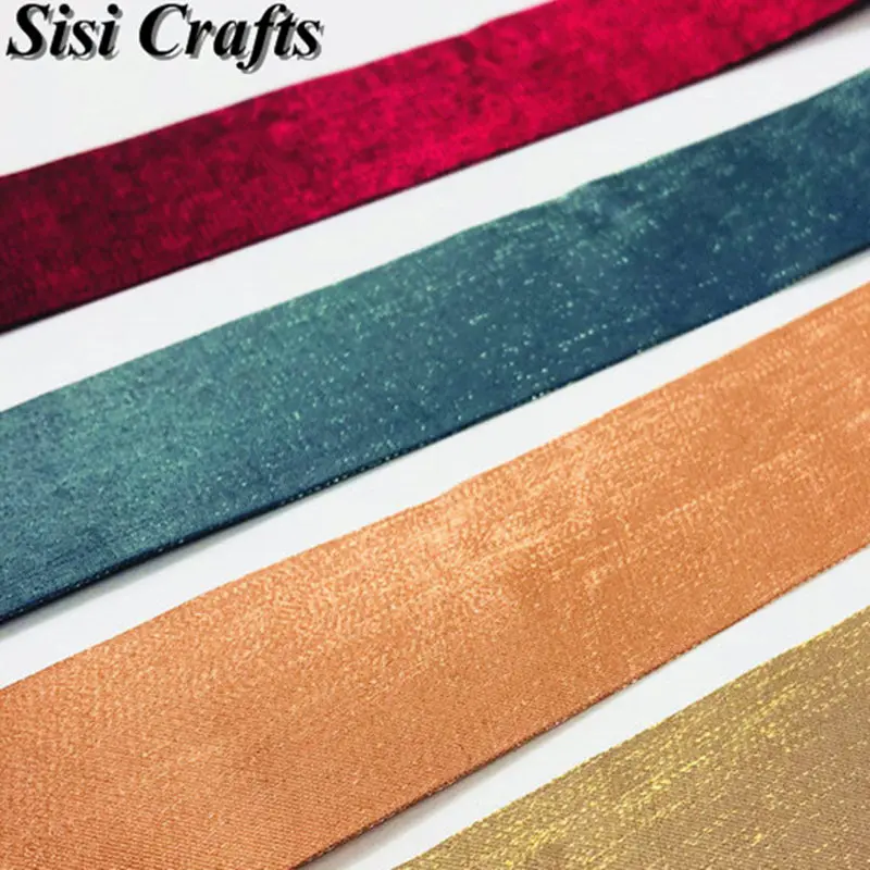 Ssi ремесла прочный скотч Золотая шелковая атласная лента 10 25 40 мм светоотражающая