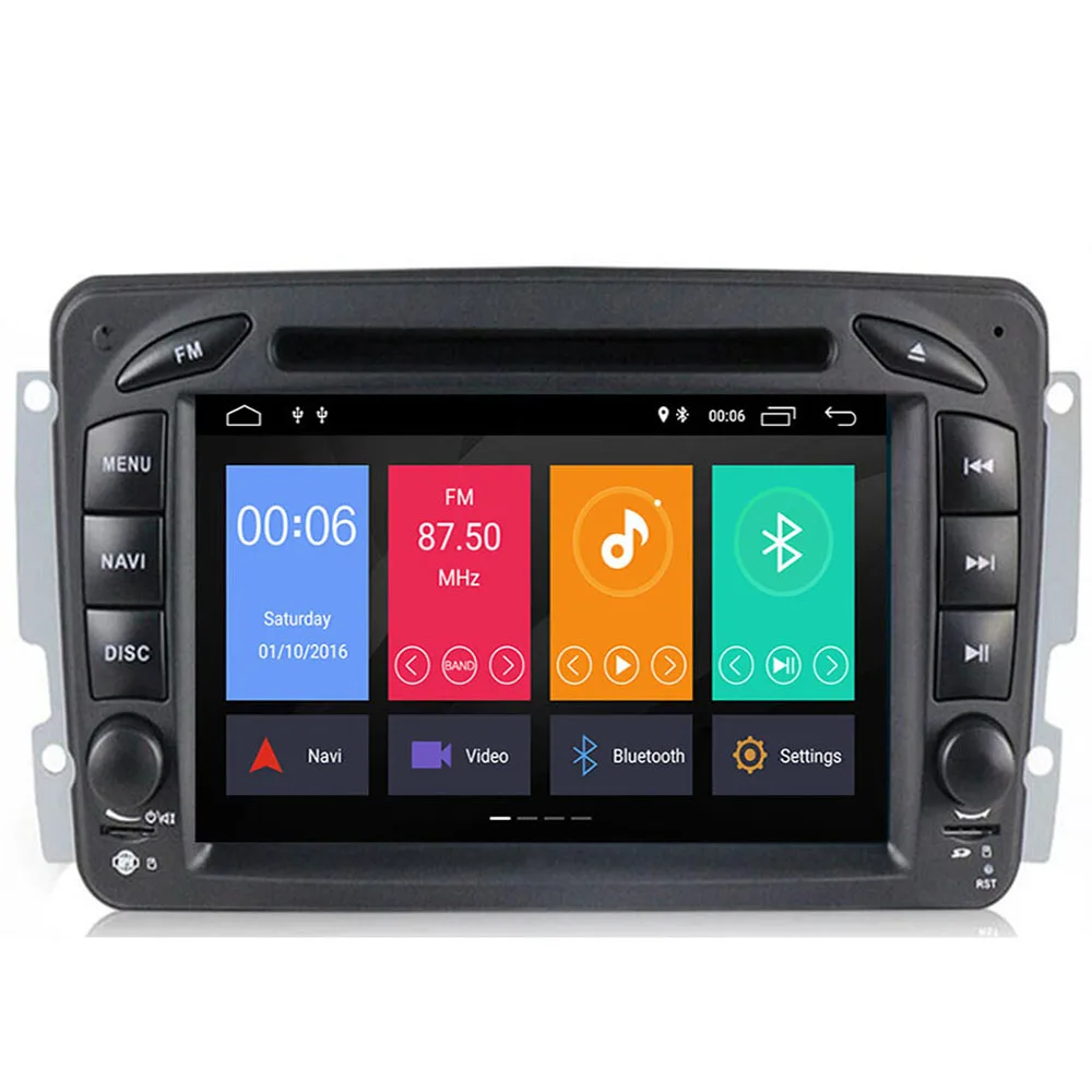 Автомобильный DVD-плеер PX5 DSP IPS Android 10 4G + 64G 2 DIN для Benz CLK W209 W203 W168 W208 W463 W170 Vaneo Viano Vito E210