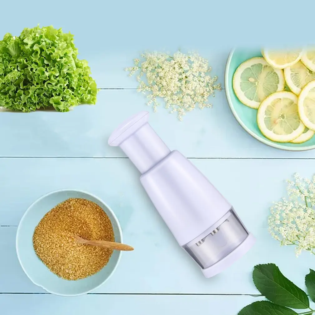 Hand Press Type Semi Automatic Small Kitchen Supplies Multifunctional Chopping Machine Cutting Garlic Presser Slicer | Дом и сад