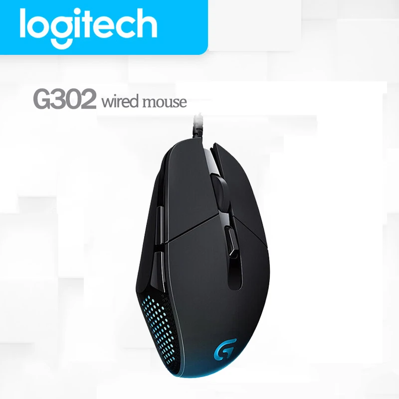 Проводная игровая мышь Logitech G302 с дышащим светильник 4000 точек/дюйм USB интерфейс