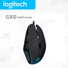 Проводная игровая мышь Logitech G302 с дышащим светильник 4000 точекдюйм USB интерфейс Поддержка офисного теста для геймеров ПК игры Windows1087
