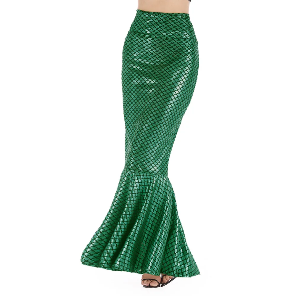 

Maxi Skirts Mermaid Tail Party Evening Vestido Sexy Women Mermaid Costume Skirt Fancy Party Cocktail Sequins Skirt Plus Size