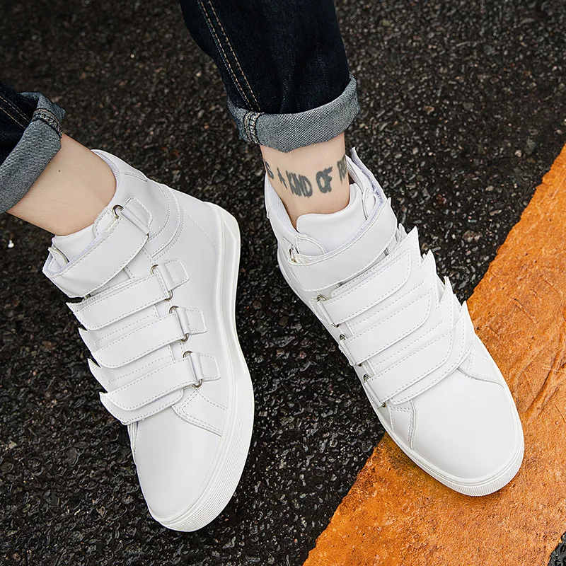 Обувь в стиле хип хоп Нескользящая Белая обувь Мужские модные кроссовки Мягкие