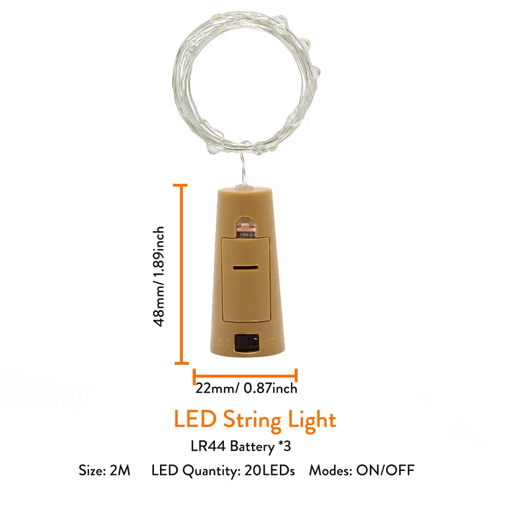 2M By LR44 Battery Светодиодный гирлянда 10 м, 5 м, 3 м, 2 м, 1 м, Волшебная гирлянда, украшение для дома, Рождества, свадьбы, вечеринки, питание от батареи USB LR44 CR2032 - Испускаемый цвет: 2M By LR44 Battery