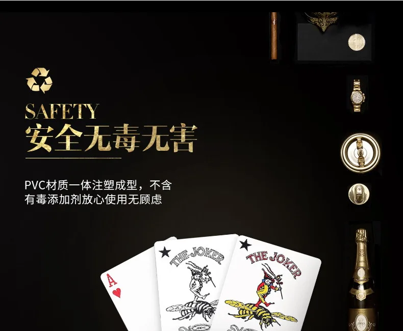 Hui qi Poker Bees Bee Игральные карты импортные двухсторонние матовые пвх мосты полностью пластиковые водонепроницаемые износостойкие