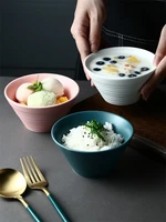 nordic simple creative ceramic rice bowl small dessert salad ice cream fruit soup bowl dinner bowl household microwave tableware