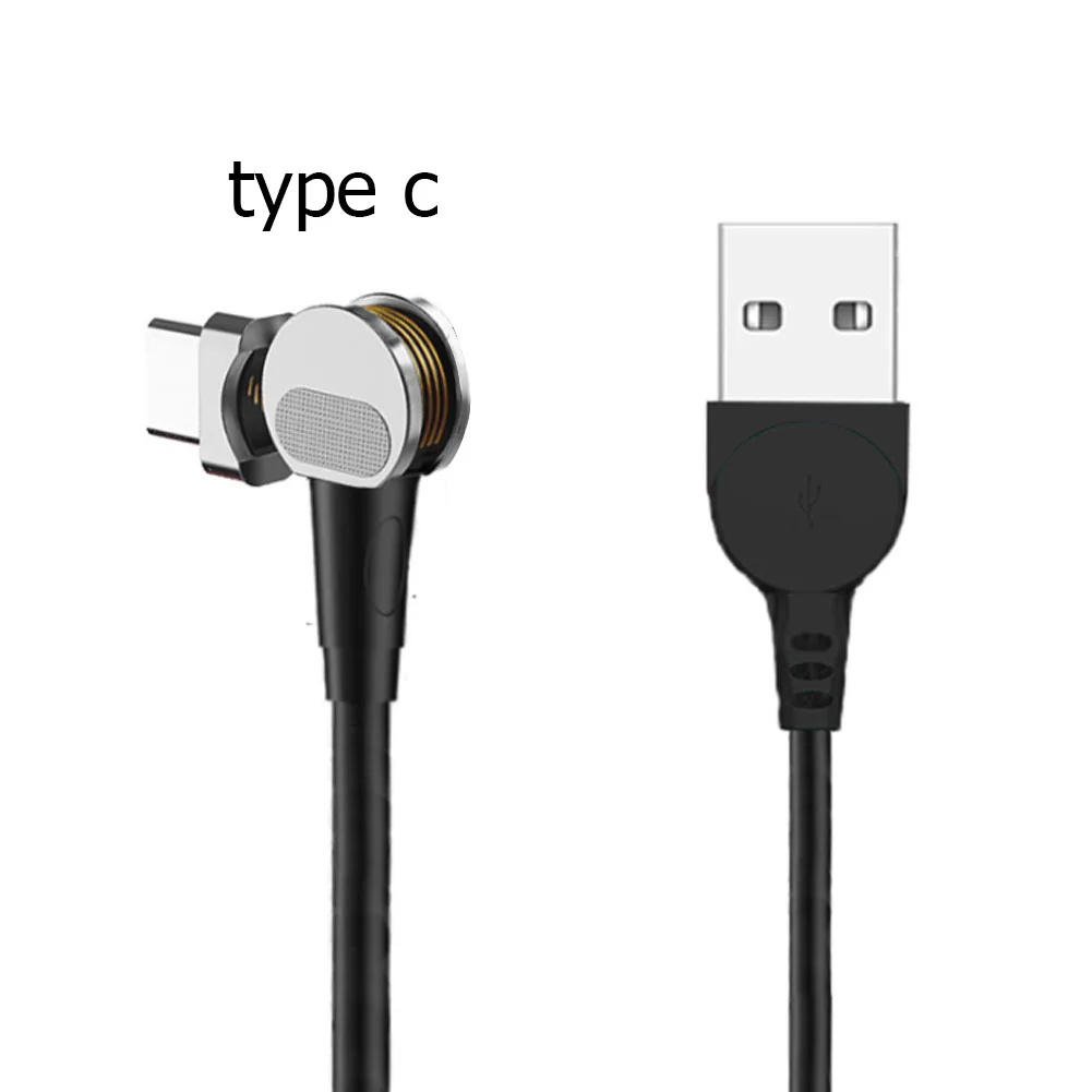 Магнитный usb-кабель 5 V/9 V/12 V 180 A зарядный кабель градусов Lightning/type-C/Micro USB порт вращающийся кабель для передачи данных для мобильного телефона