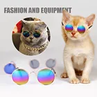 Очки для кошек Солнцезащитные очки очаровательные винтажные очки для кошек отражающие солнцезащитные очки для кошек и собак украшение для вечевечерние аксессуары для домашних животных
