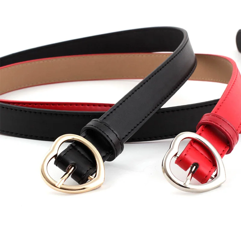 Ремень из искусственной кожи для женщин и девушек модный пояс с пряжкой в форме