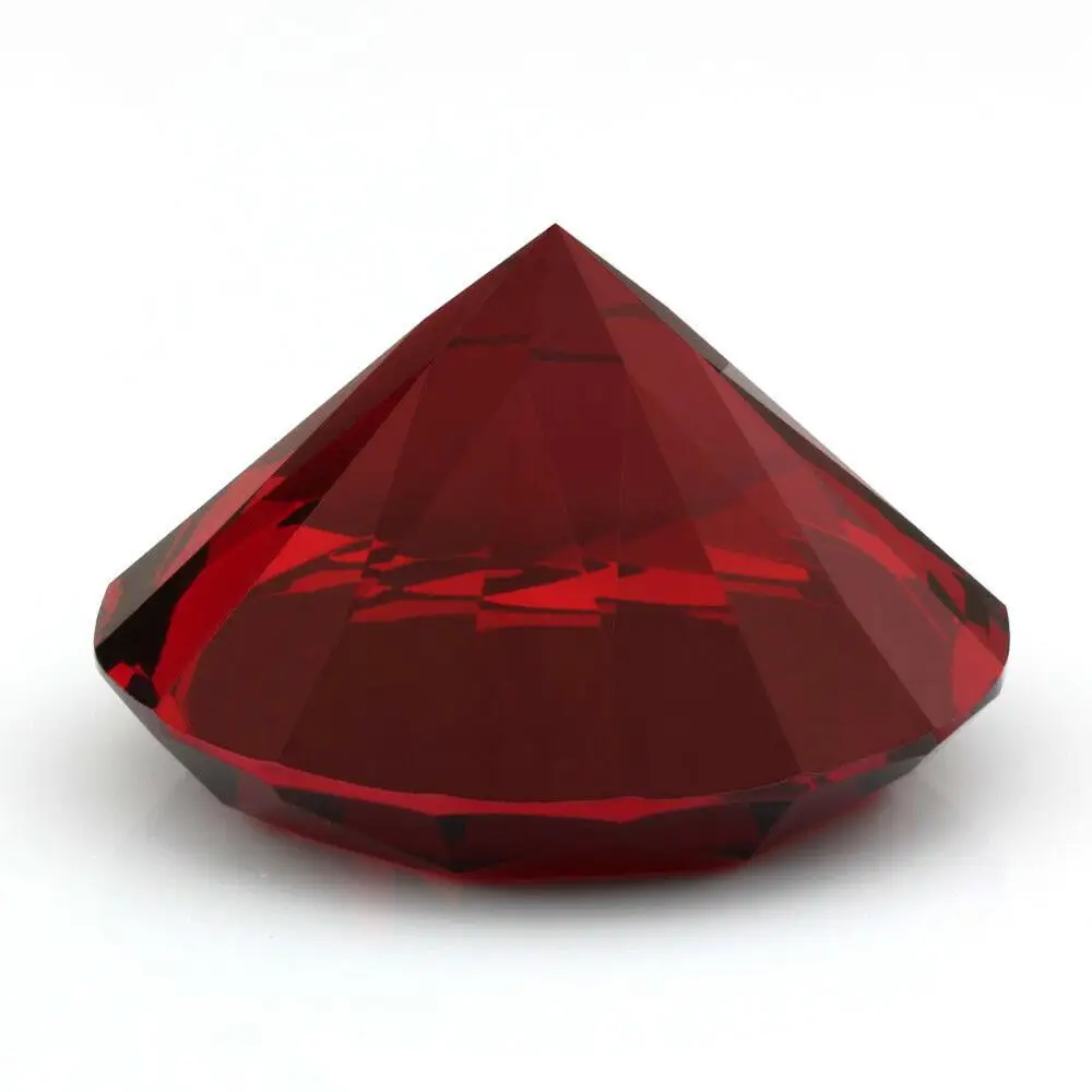 Высокое качество 60 мм Красный Кристалл K9 Пресс-Папье резка стекло большой