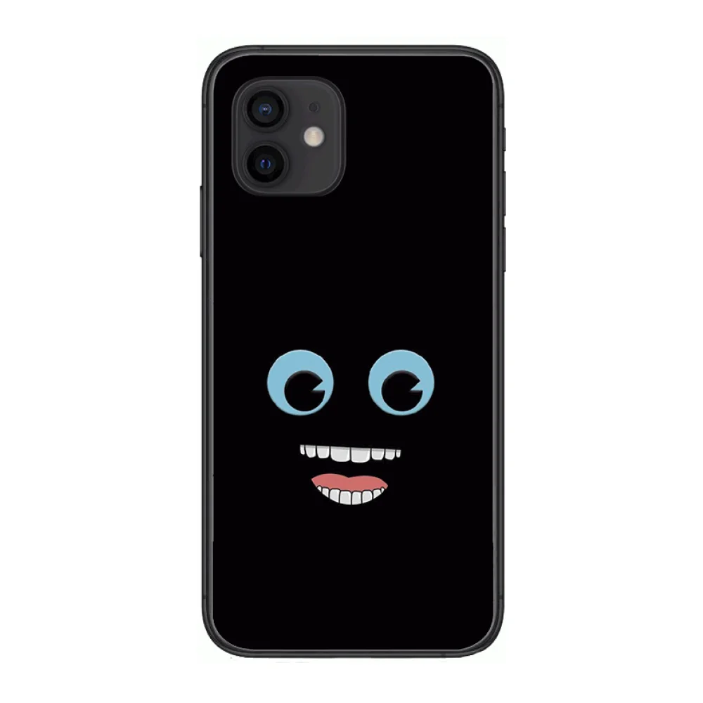 

Funny face Style Phone Case cover For iphone 12 pro max 11 8 7 6 s XR PLUS X XS SE 2020 mini black cell shell