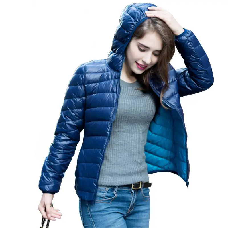 S XXXL новые зимние Два боковых для женщин 90% куртка пуховик на утином пуху с