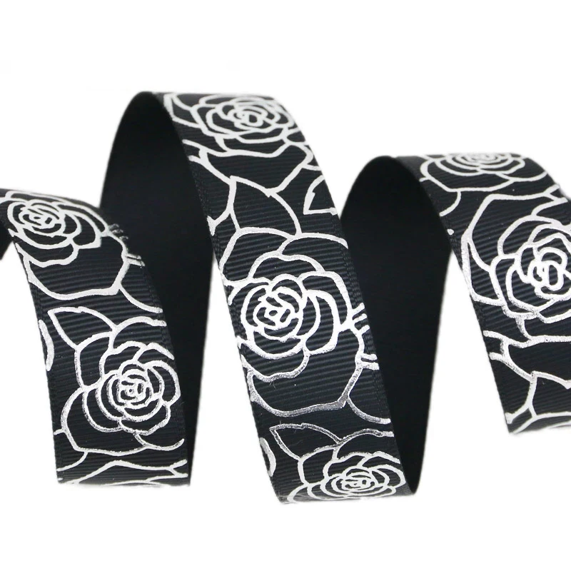 Лента Корсажная Серебристая с горячим тиснением 22 мм 10 ярдов/партия|Ленты для