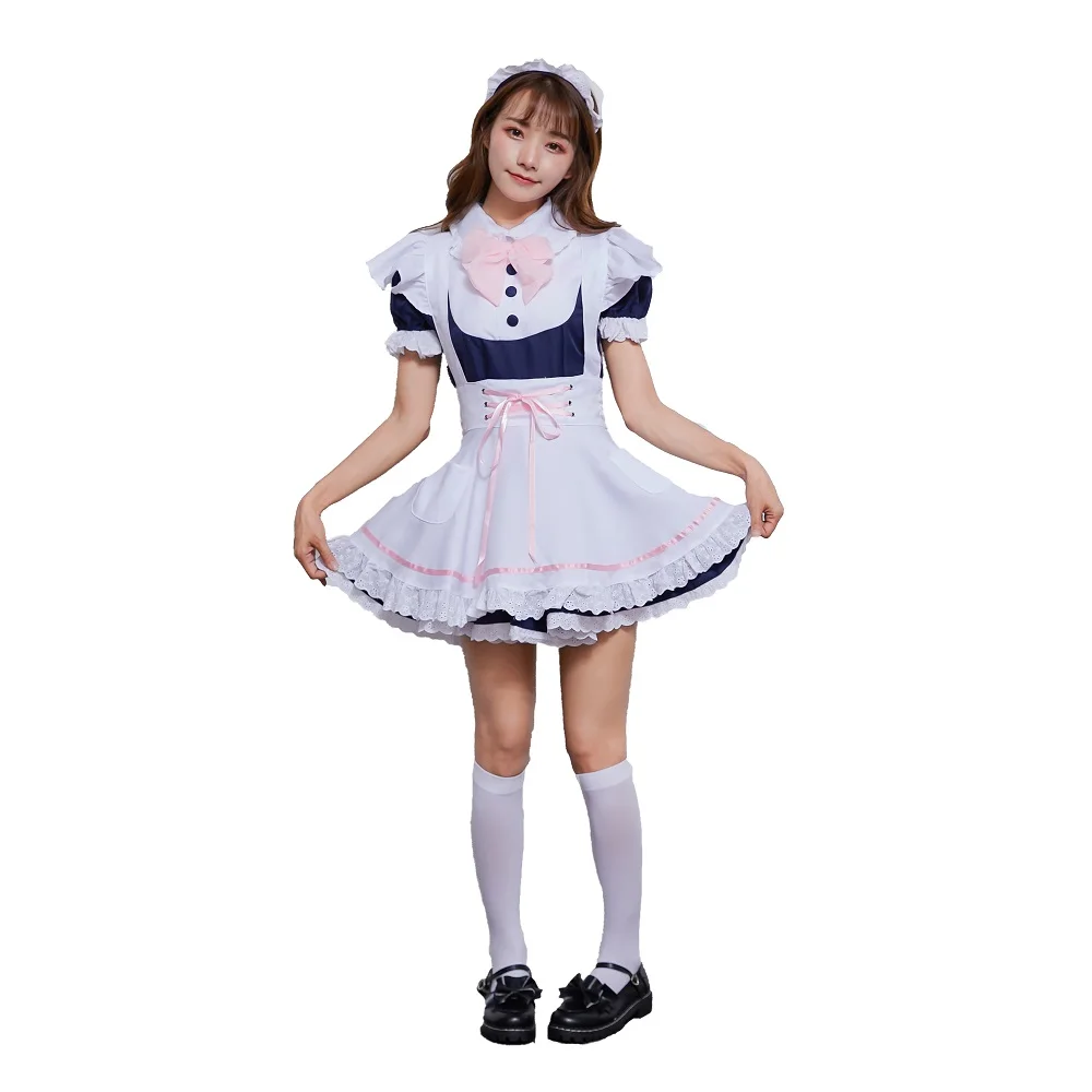 Женское платье в стиле Лолиты костюм горничной для ролевых игр косплея Хэллоуина