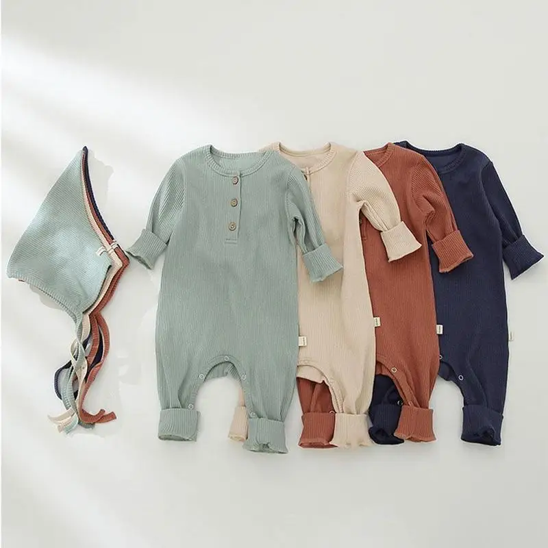 

Color One-piece Romper For Infants And Children's Pajamas Autumn Fart In Home And For Children Clothes M0O6