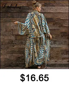 Fitshinling Summer Vintage Kimono Swimwear Halo Dyeing Beach Cover Up With Sashes Oversized Long Cardigan Holiday Sexy Covers bathing suit bottom cover up