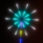 Светодиодная лента с фейерверками, гирлянда RGB, сказосветильник освещение, управление музыкой, шатер метеорная лампа, Декор для дома, свадьбы, Рождества, комнаты светильник вая лента