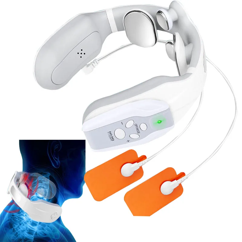 

Cervical Massager Electric Pulse Hot Compress Neck Soreness Relief Physiotherapy Massage Relax Therapy Relief Pain Tool