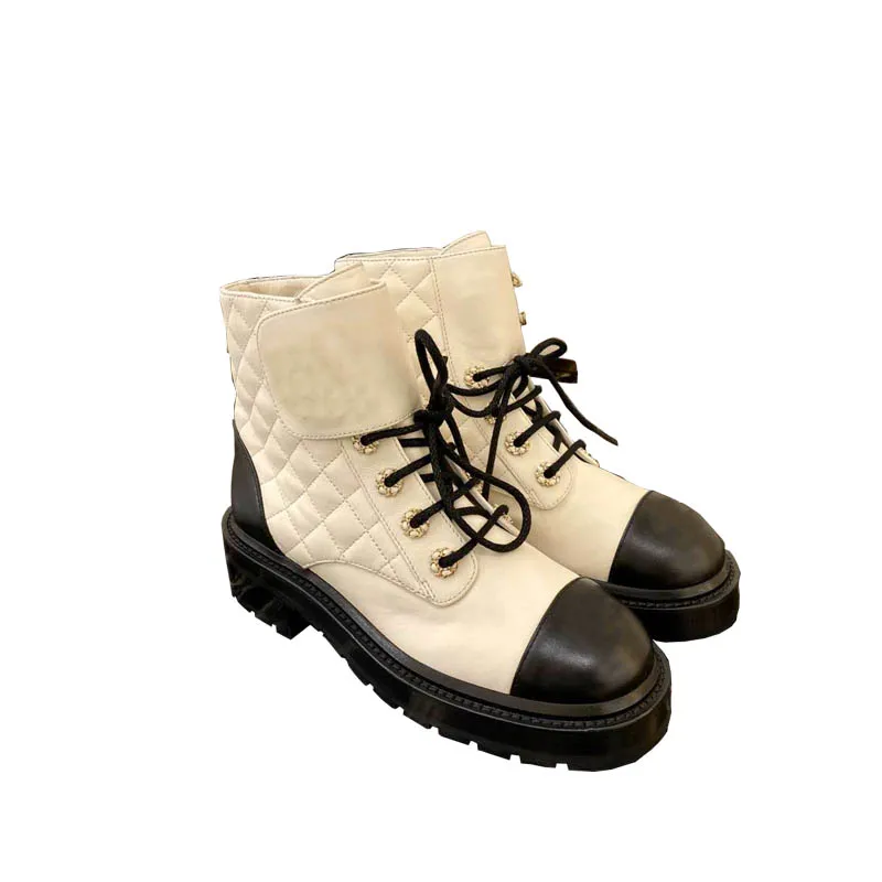 

new small fragrant wind inside increase Martin boots female small short boots leather thick-soled knight boots eight-hole