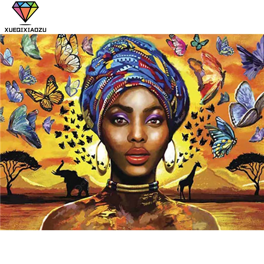 

XUEQIXIAOZU Full Round Abstract art painting Diamond painting diamond embroidery 5D DIY Diamond setting Mosaic painting gifts