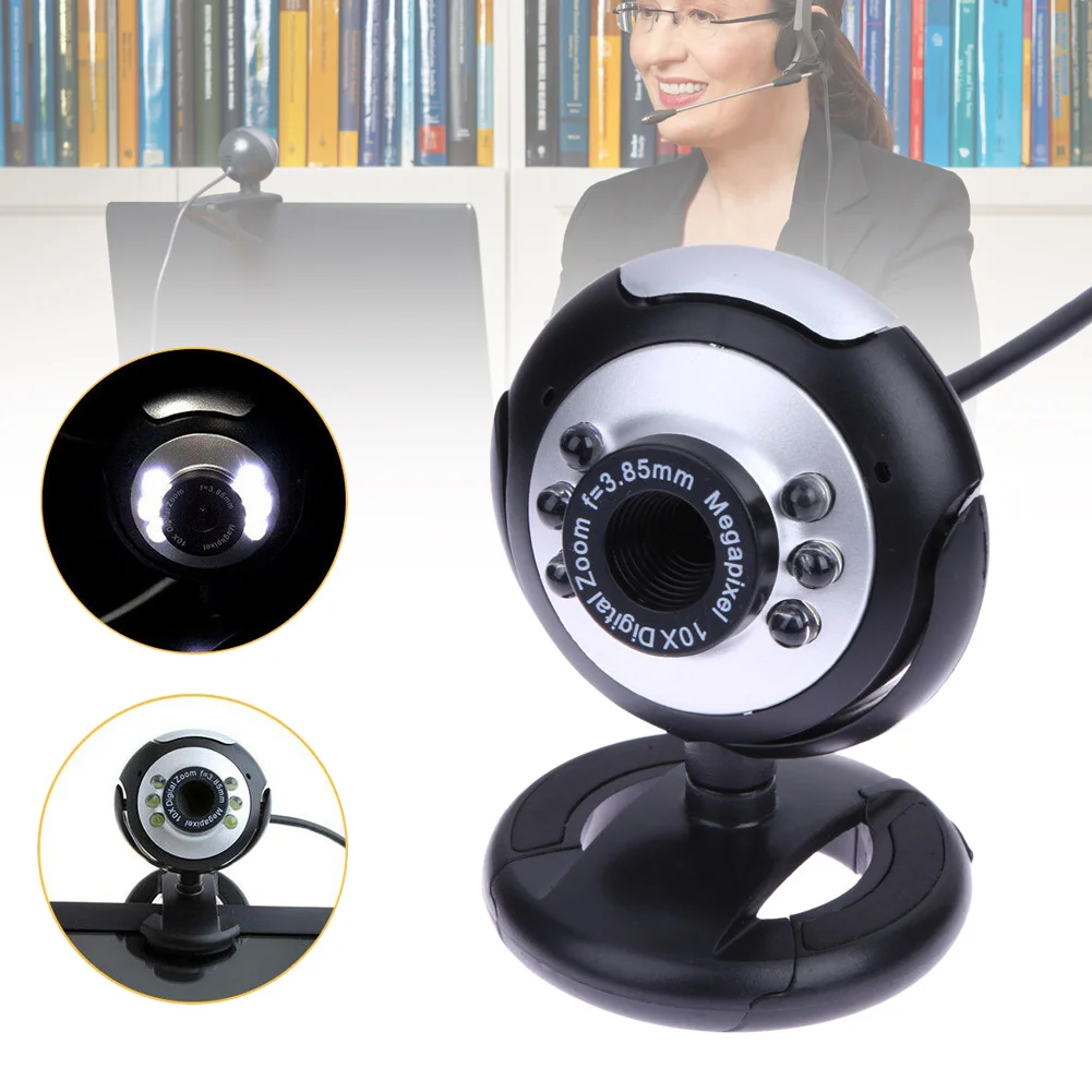 

HD Web Camera USB Built-in Microphones for Computer PC Laptop Desktop Home Office ND998