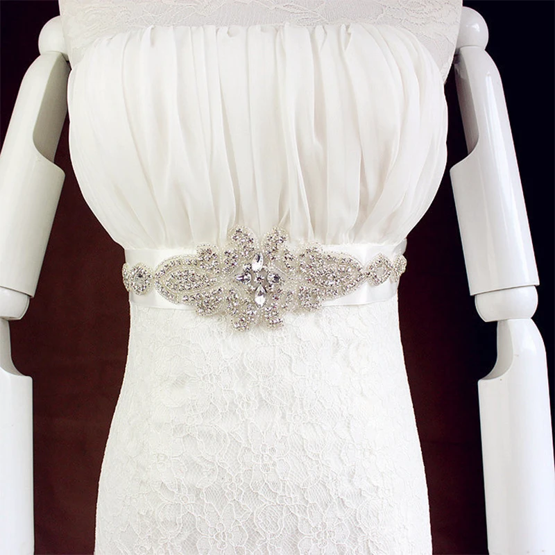 

BAZIIINGAAA Hand-stitched Rhinestone High-end Bridal Belt Ladies Girdle Wedding Dress Fashion Hot-selling Exquisite Decoration