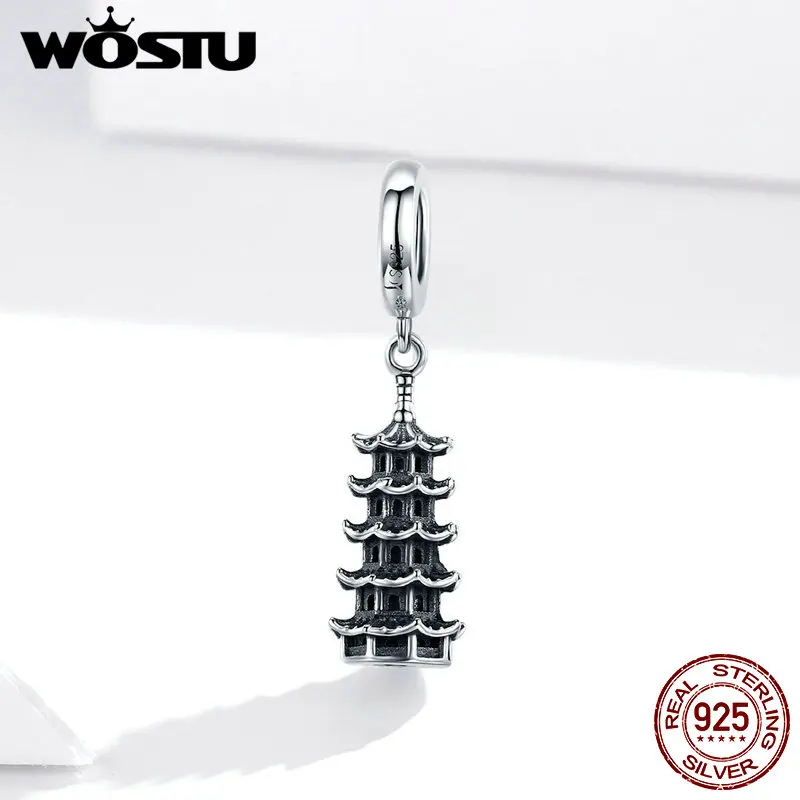 Новинка 2020 Восточная подвеска WOSTU серебряная Китайская Башня языческие подвески