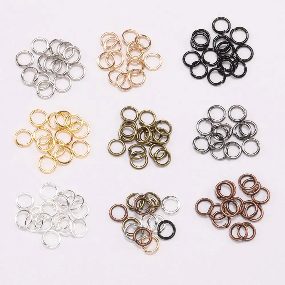 

50-200pcs/lot 3-20mm Open Jump Rings Rose Gold Loops Split Rings Connectors for DIY Jewelry Making Findings Diy Accessories